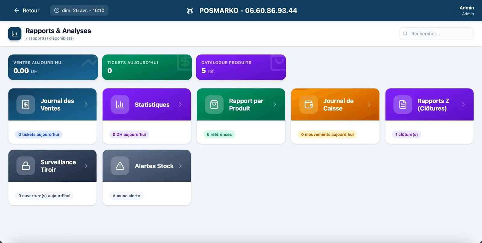 Interface du logiciel de caisse - Caisse Tactile pour Supérettes & Épiceries