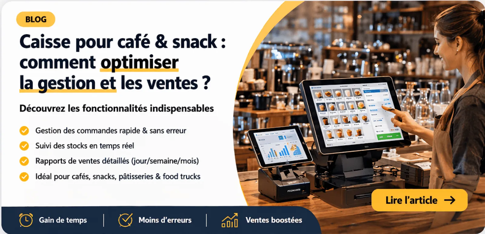 Caisse pour café et snack : comment optimiser la gestion et les ventes