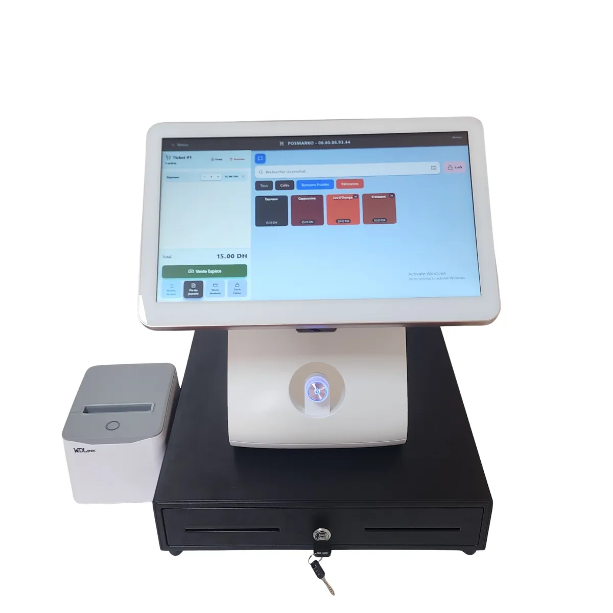 Pack Caisse Enregistreuse Tactile  + ecran client VFD