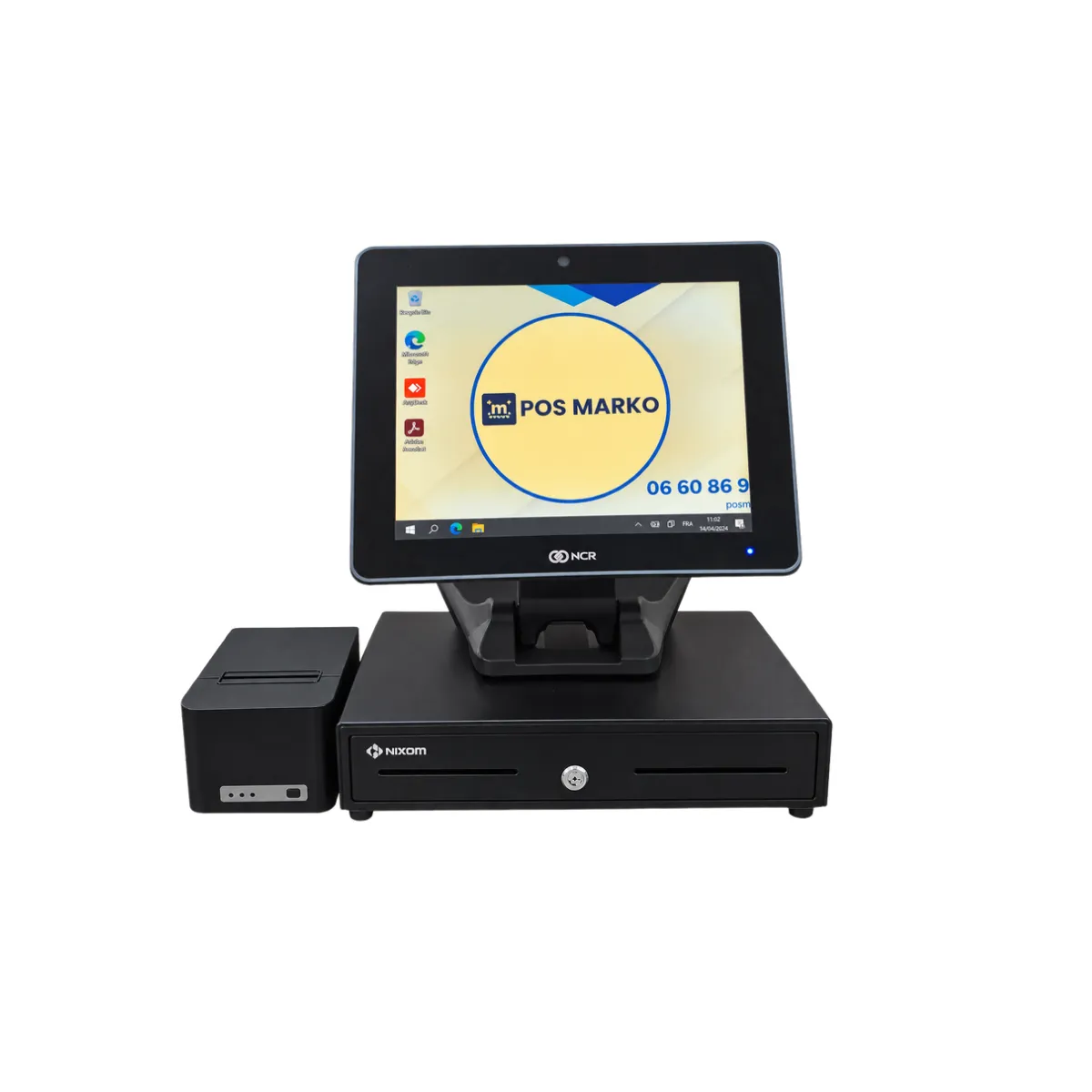 Pack Caisse Tactile NCR Remis à Neuf – Imprimante 80 mm + Tiroir-Caisse + POSMARKO
