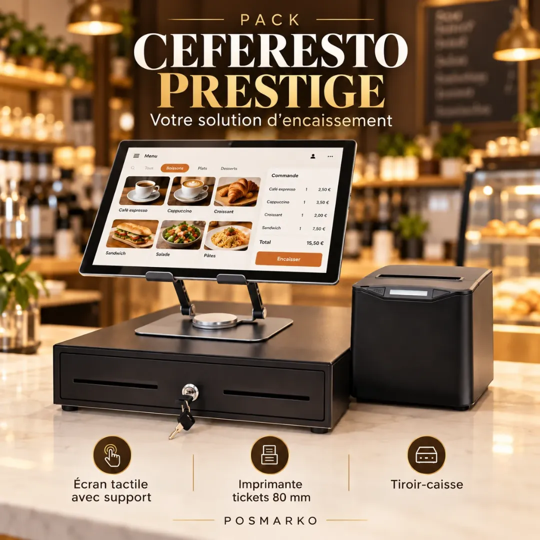 Pack Cefe Resto Prestige – Mini Caisse + Imprimante + Tiroir