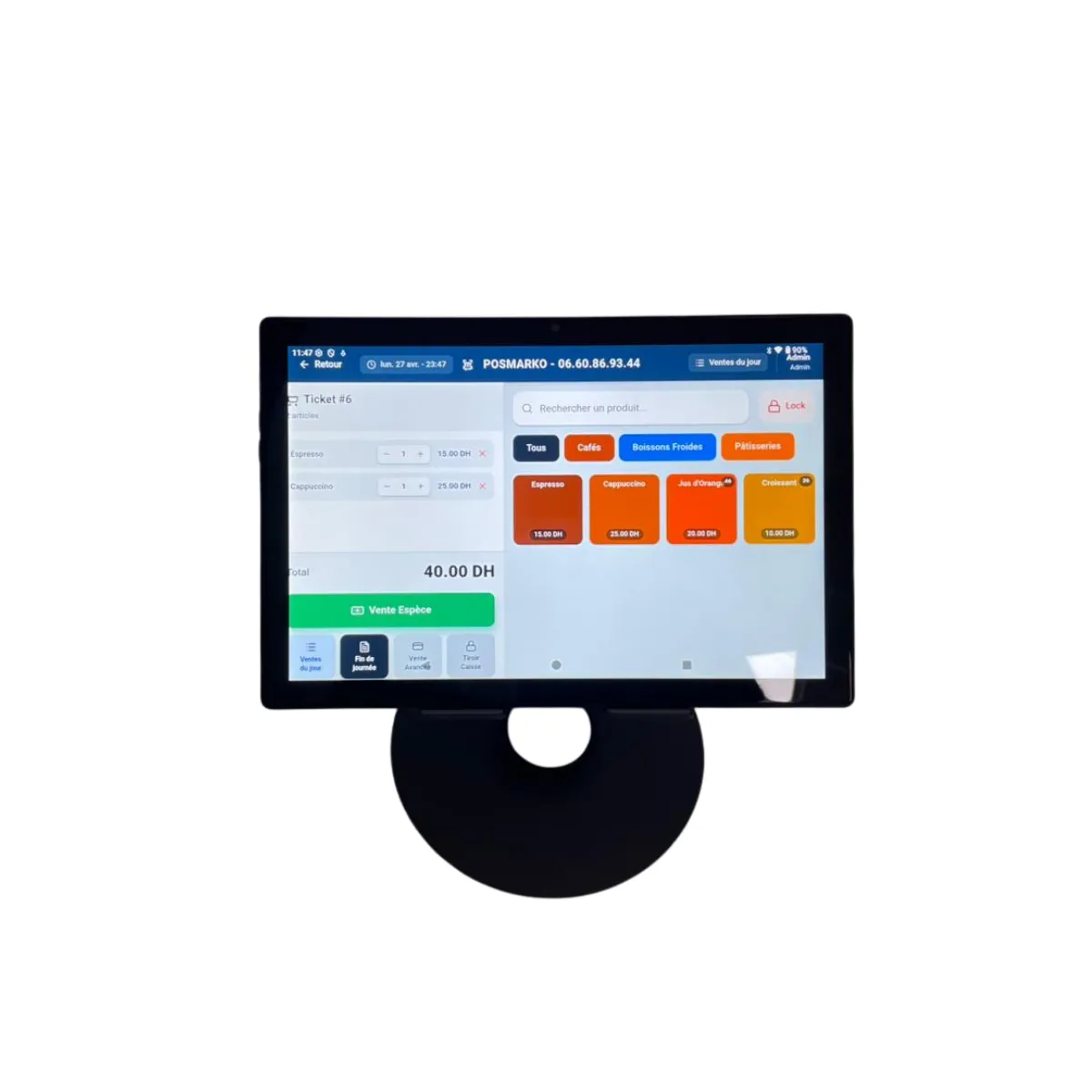 Pack  caisse Enregistreuse Android Tablette mini 2