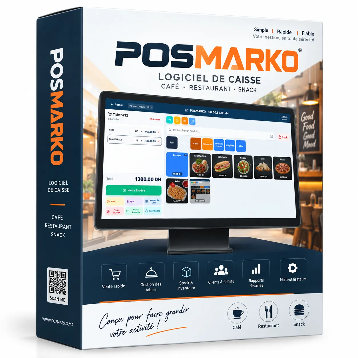 POSMARKO Logiciel de Caisse Café Restaurant Snack
