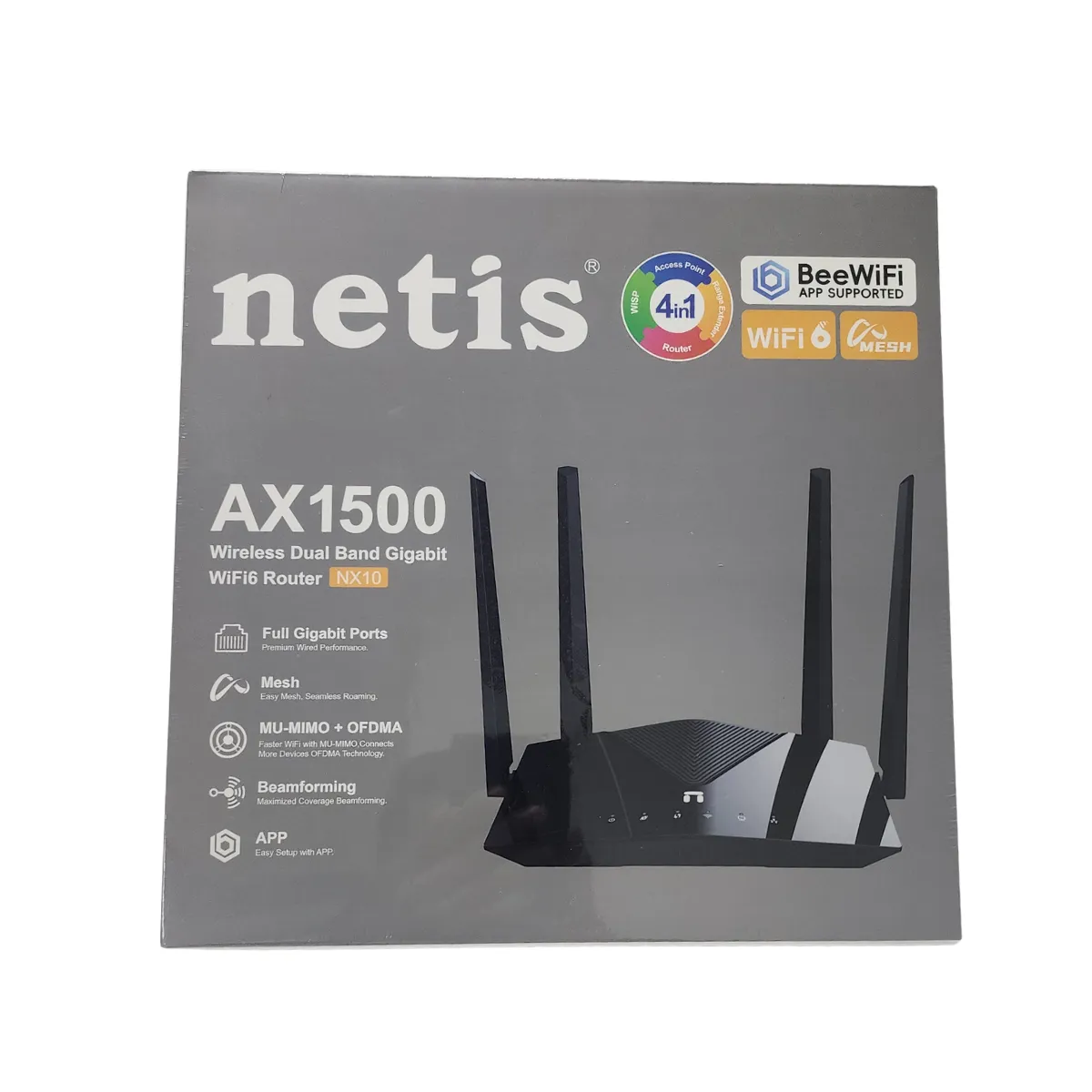 Routeur Wi-Fi 6 Netis NX10 AX1500 Dual Band Gigabit – 4 Antennes 2