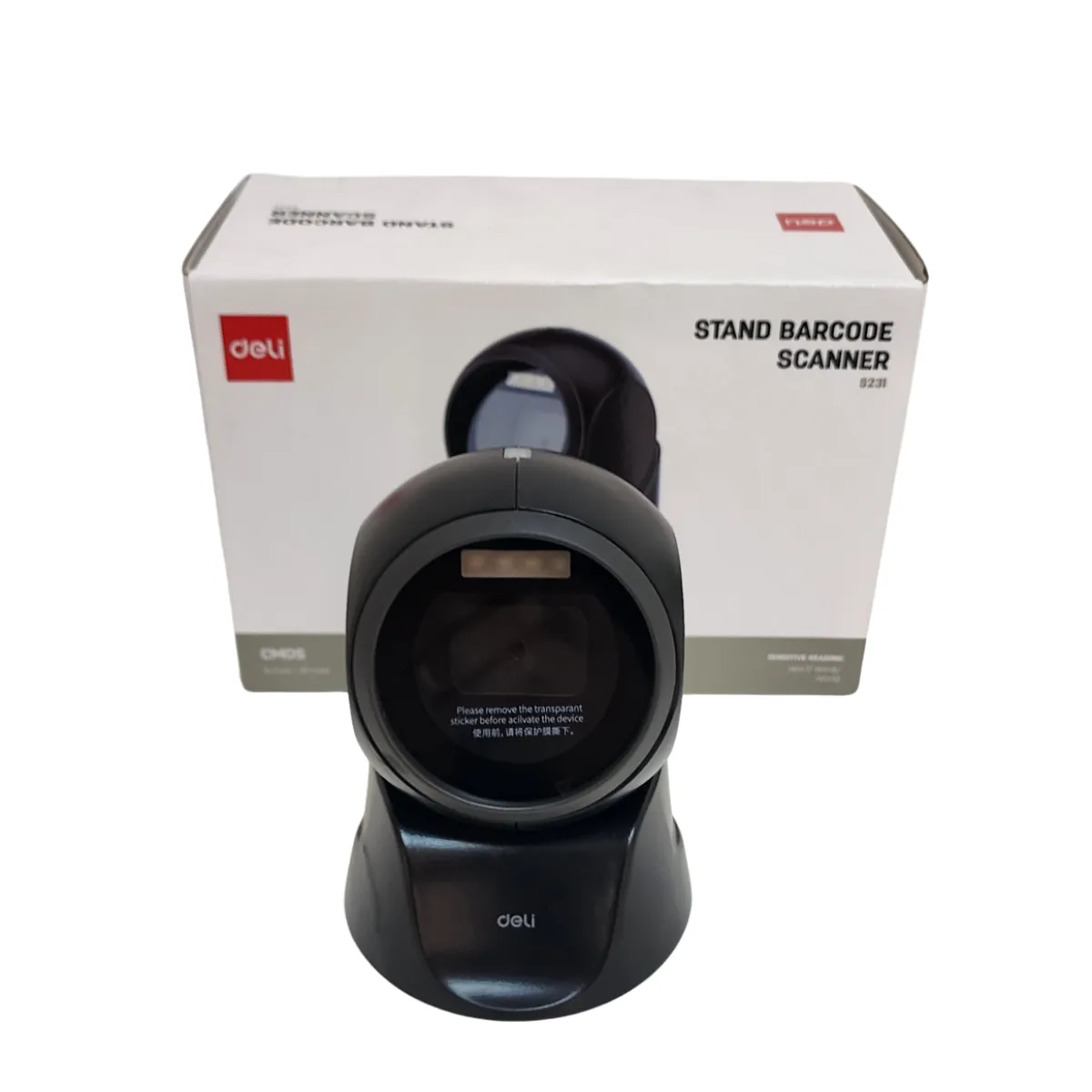 Scanner Code-Barres Deli S231 1D/2D USB de Bureau 4