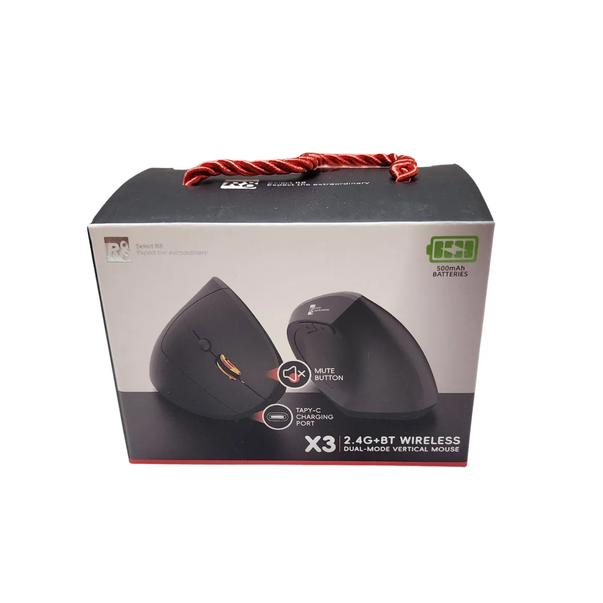 Souris Verticale Sans Fil X3 2.4G + Bluetooth Rechargeable 2